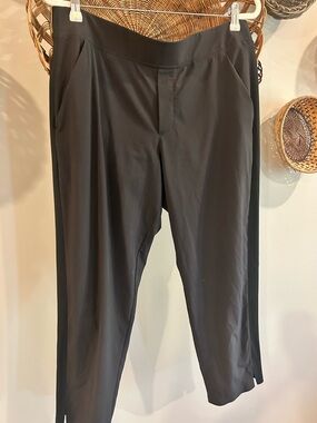 Athleta Black Cropped Ankle Performance Pants with Side Panels